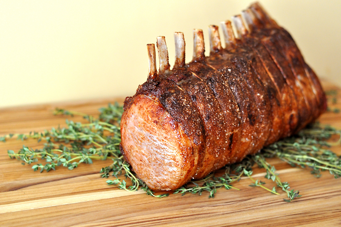 slow roasted pork rack rib roast recipe